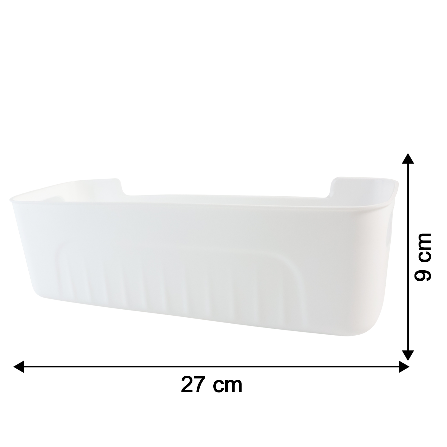 White Plastic Storage Basket Tray Set (4 Pcs)