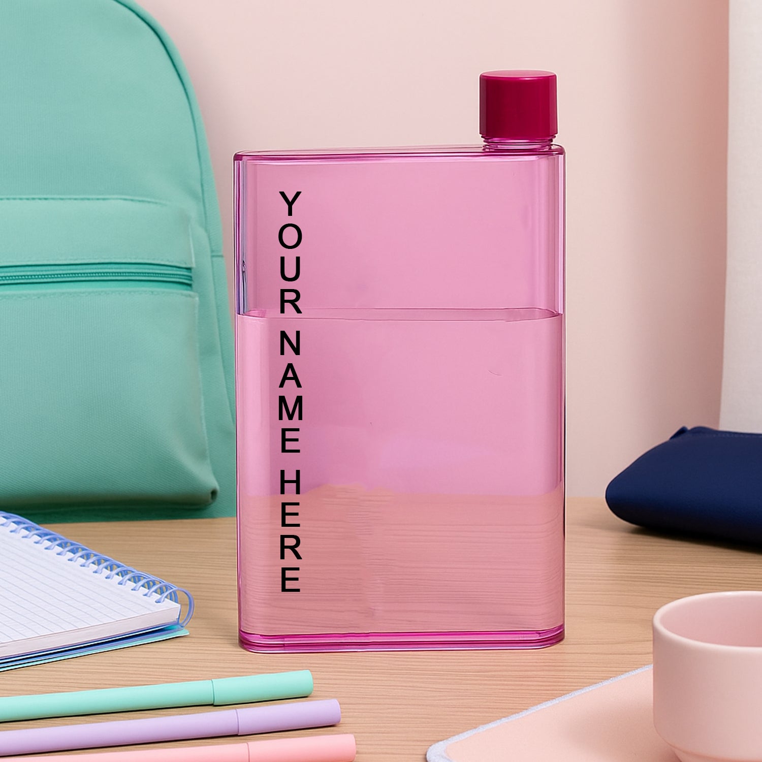 Buy Customized A5 Size Notebook Plastic Bottle | Slim Bottle