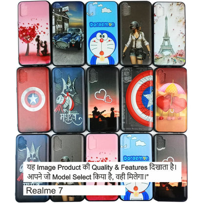 3D UV Printed Hard Cover Case For Realme 7