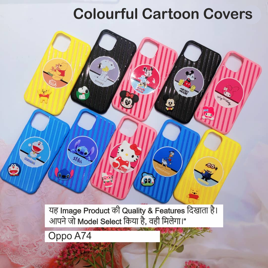 Colourfull Cartoon Case Case For Oppo A74