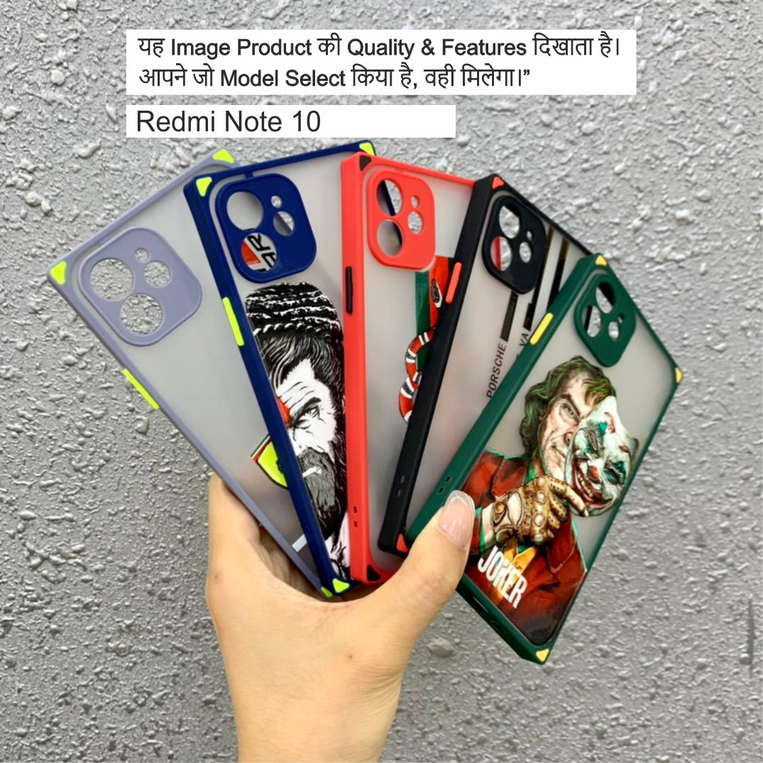 Square Smoke With Print Case For Redmi Note 10