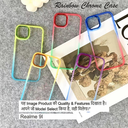 Rainbow Chrome Back Case Case For Realme 9I