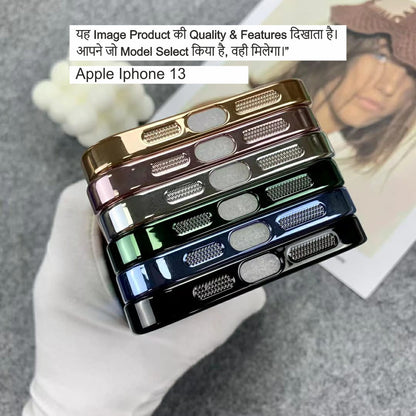 PC Chrome case with camera lens Case For Iphone 13