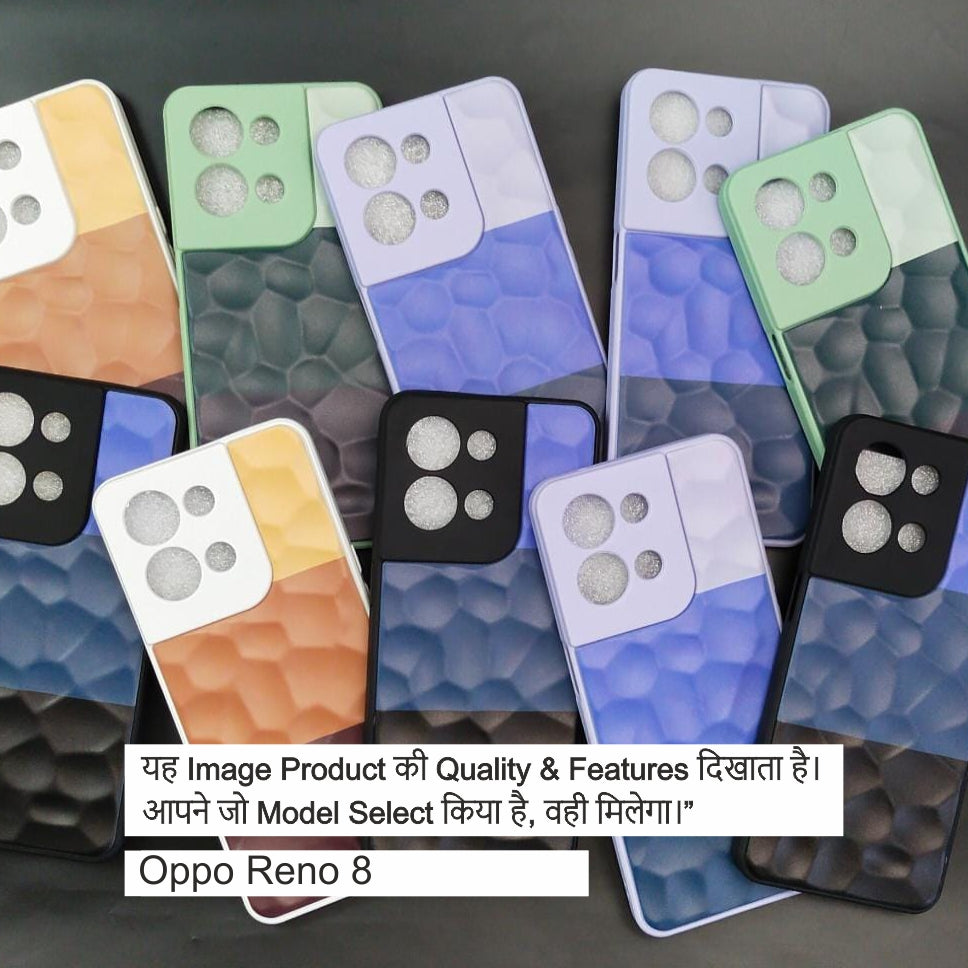 3-Colour 3D Stone Case Case For Oppo Reno 8