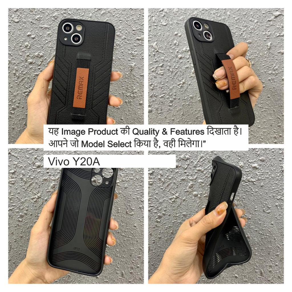 Remax Leather Case With Belt Case For Vivo Y20A