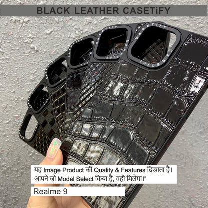 Black Leather Casetify Case Case For Realme 9