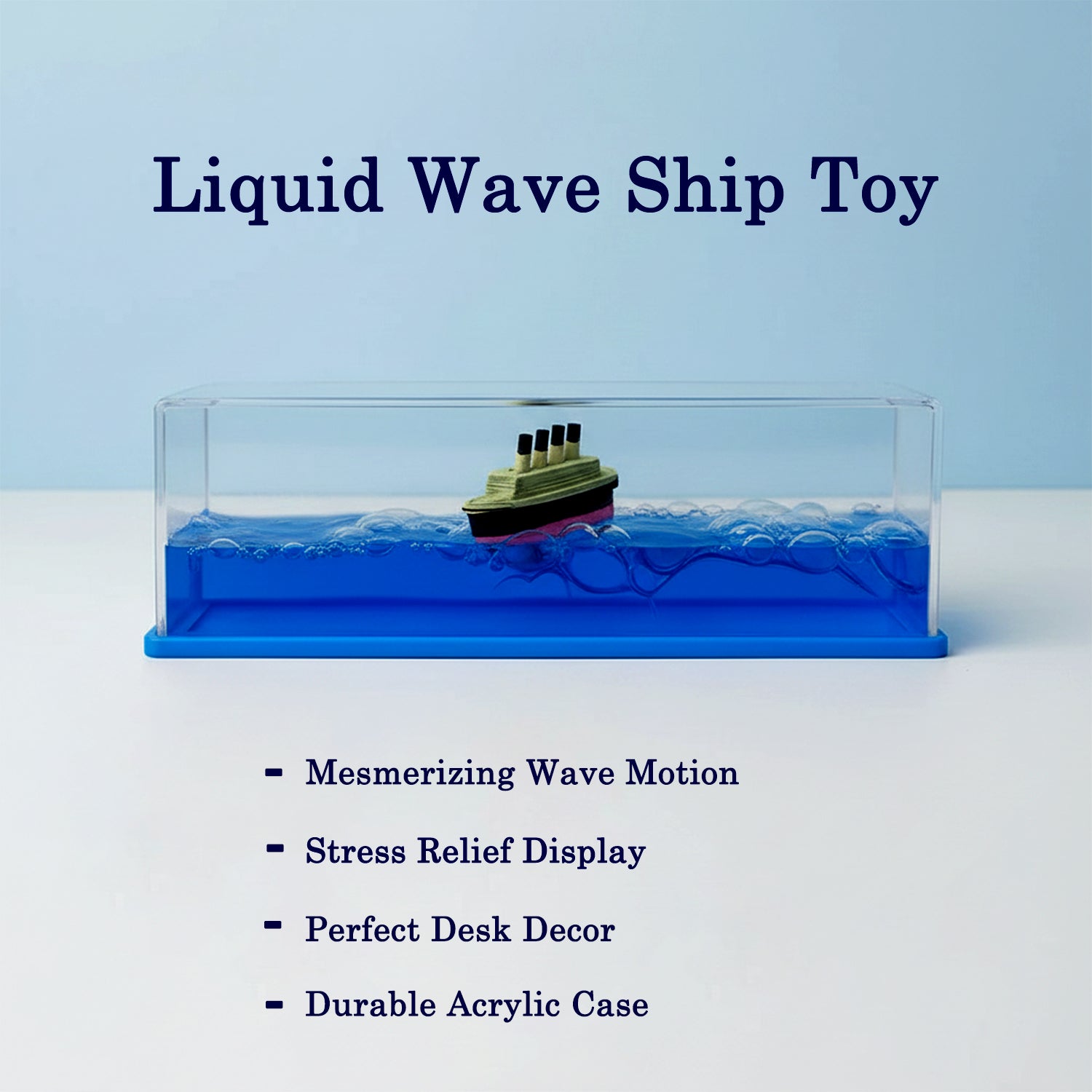 Liquid Wave Ship Motion Toy for Desk Stress Relief & Office Decoration