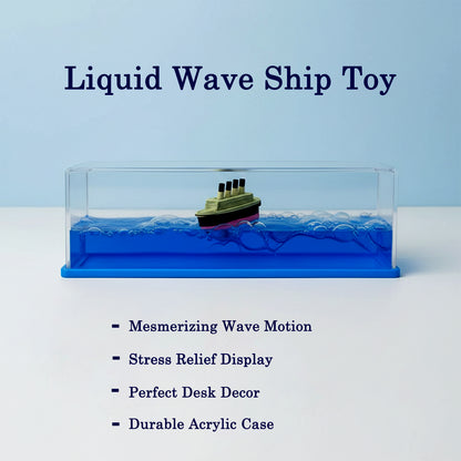 Liquid Wave Ship Motion Toy for Desk Stress Relief & Office Decoration