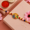 Peacock Motif Rakhi – Vibrant Design with Beads & Comfort Fit
