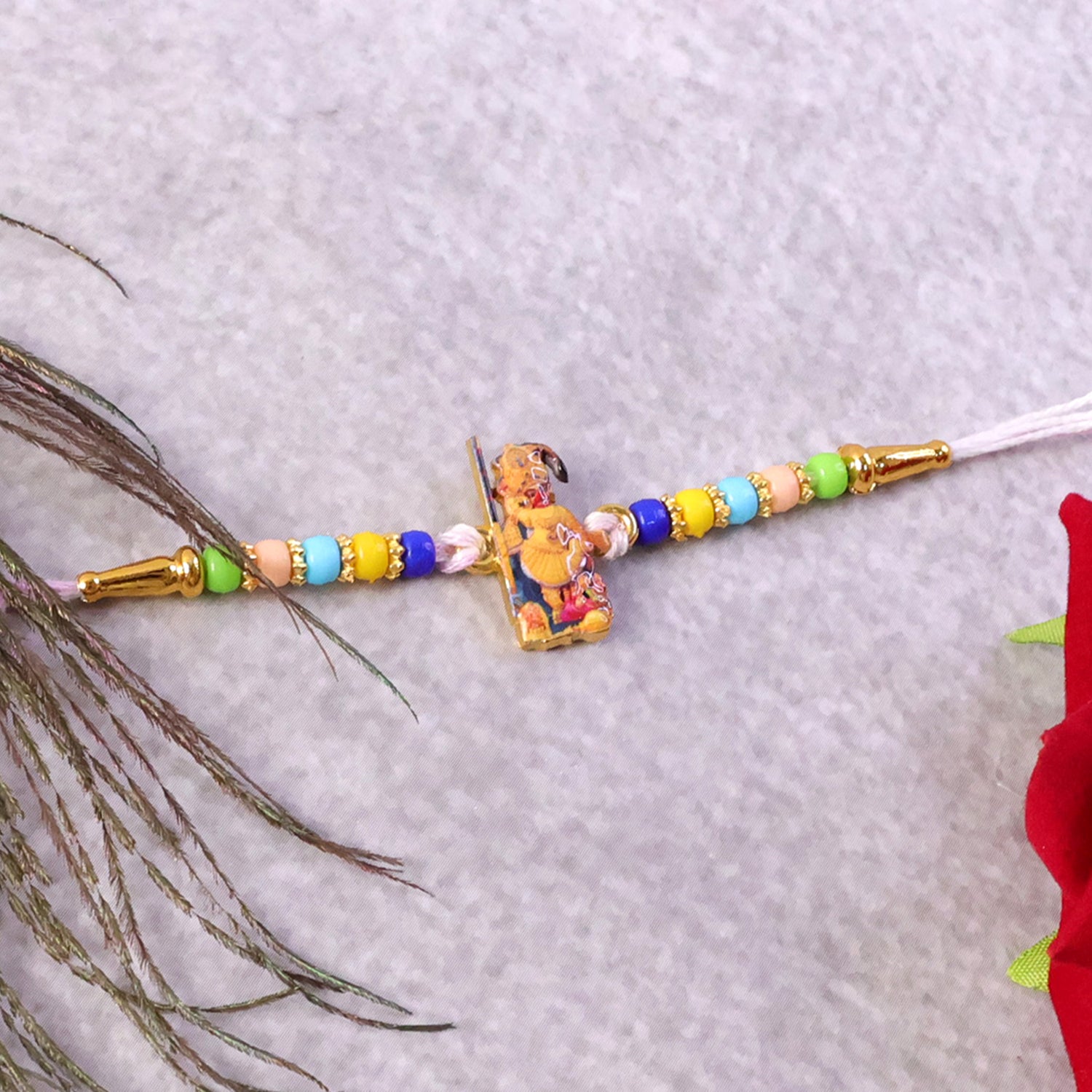 Hanuman Ji Designer Rakhi with beads thread