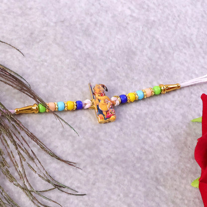 Hanuman Ji Designer Rakhi with beads thread