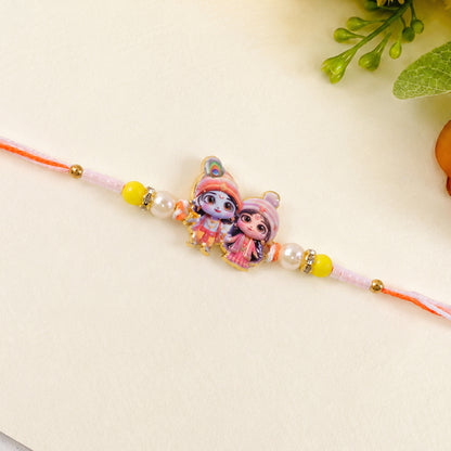 Lord Krishna and Radha Designer Rakhi (1 Pc)