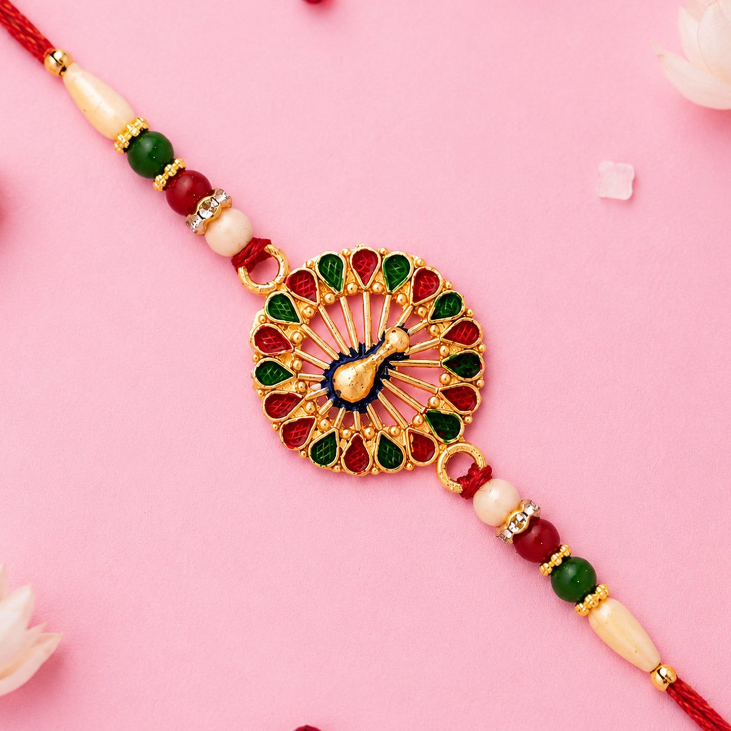 Vinayak Vrat Rakhi close-up handcrafted design