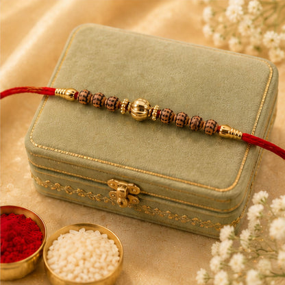 Traditional Design Beads Spiritual Designer Rakhi for Brother