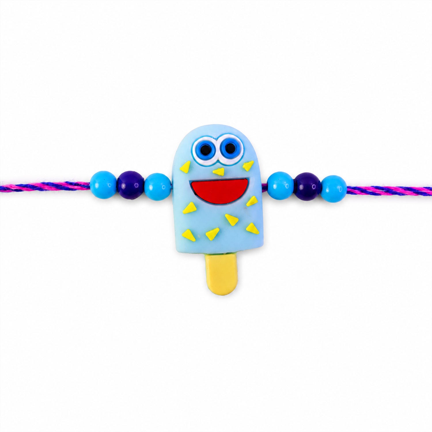 Smiling Ice Cream Cartoon Kids Designer Rakhi for Brother