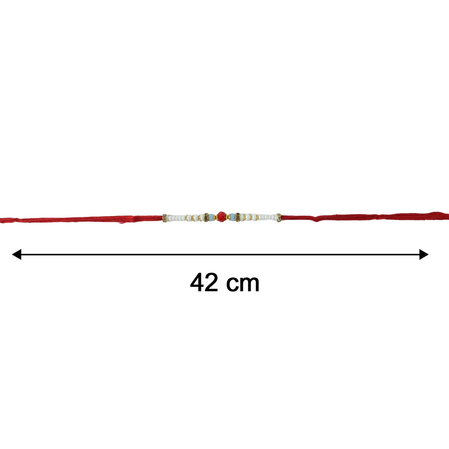 Minimal Bead Bhabhi Rakhi placed as perfect gift option