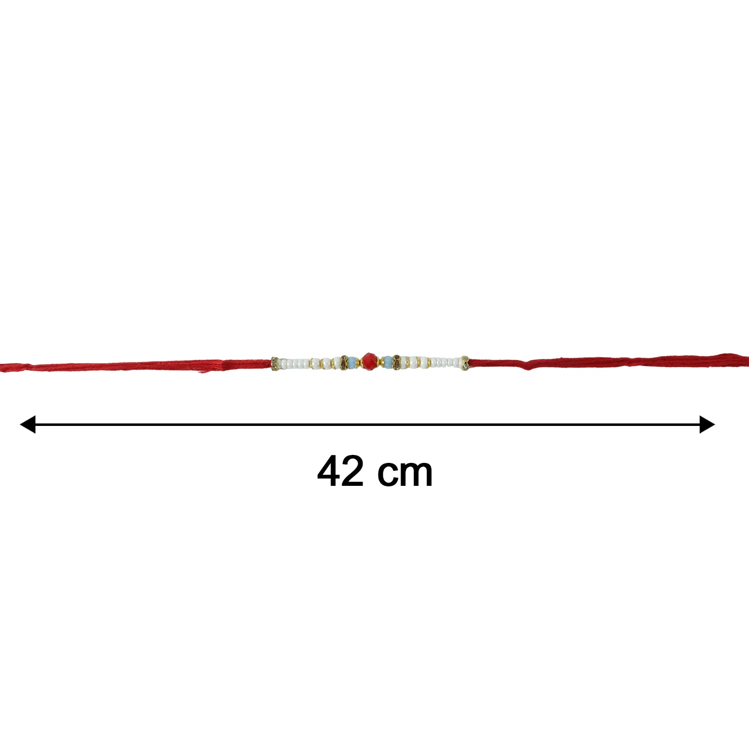 Minimal Bead Bhabhi Rakhi placed as perfect gift option