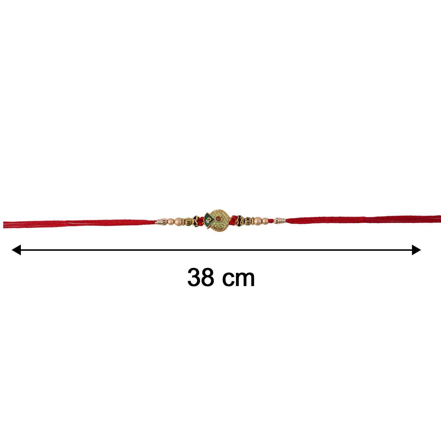 Complete set of Floral Stone Bhabhi Rakhi with Pearl Latkan