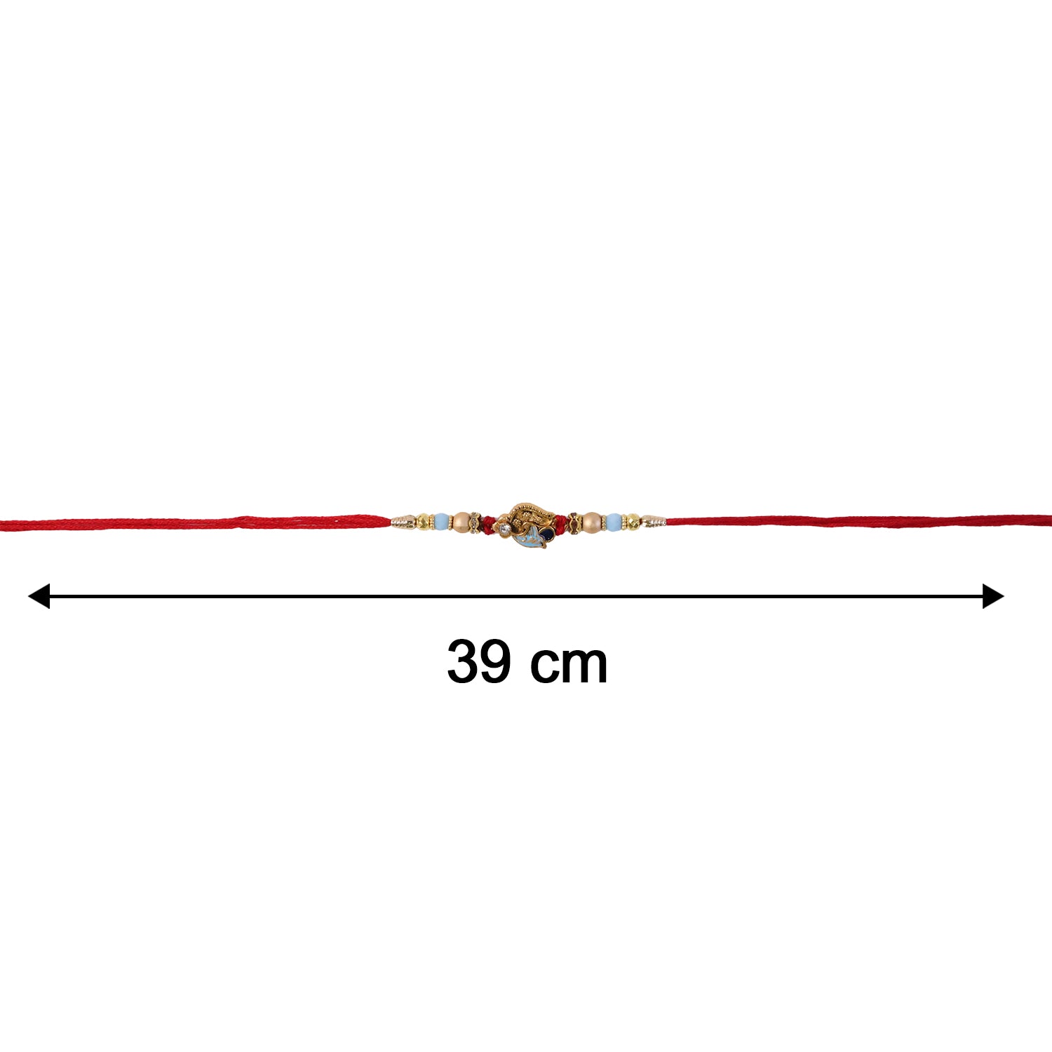 Pearl Bead Bhabhi Rakhi colorful latkan accessory full detail