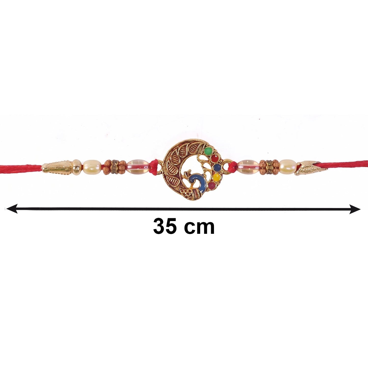 Handcrafted Antique Coin Bhabhi Rakhi with thread details