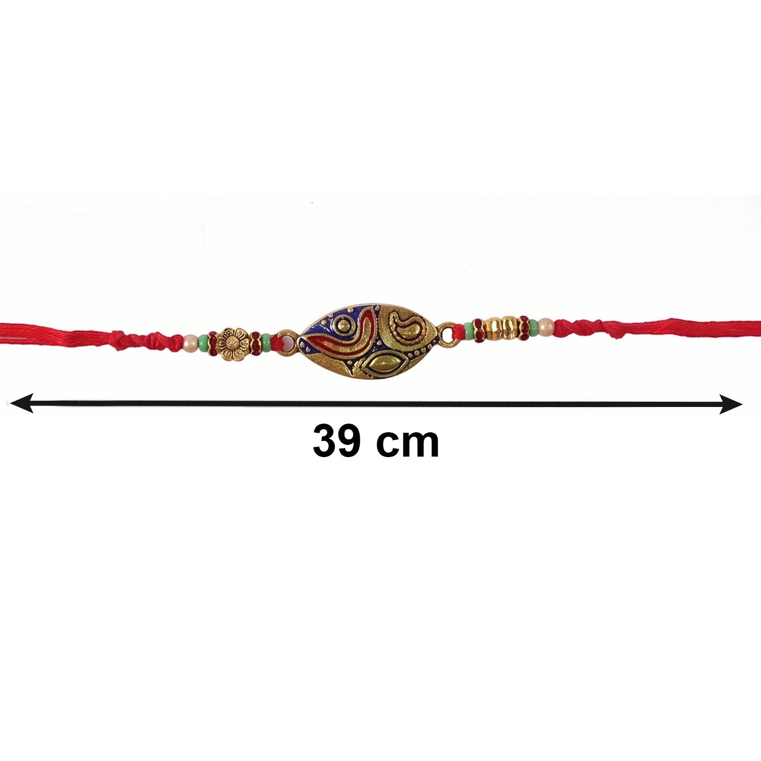 Colorful Meenakari Bhabhi Rakhi detailed design