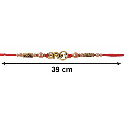 Traditional Stone Chain Bhabhi Rakhi gift packaging