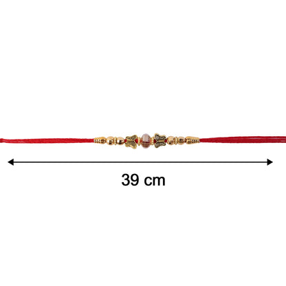 Sleek Stone Bhabhi Rakhi displayed on hand