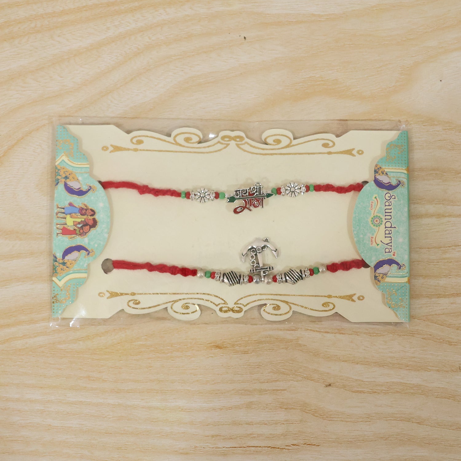 Bhaiya Bhabhi Rakhi Pair arranged with Raksha Bandhan traditional items