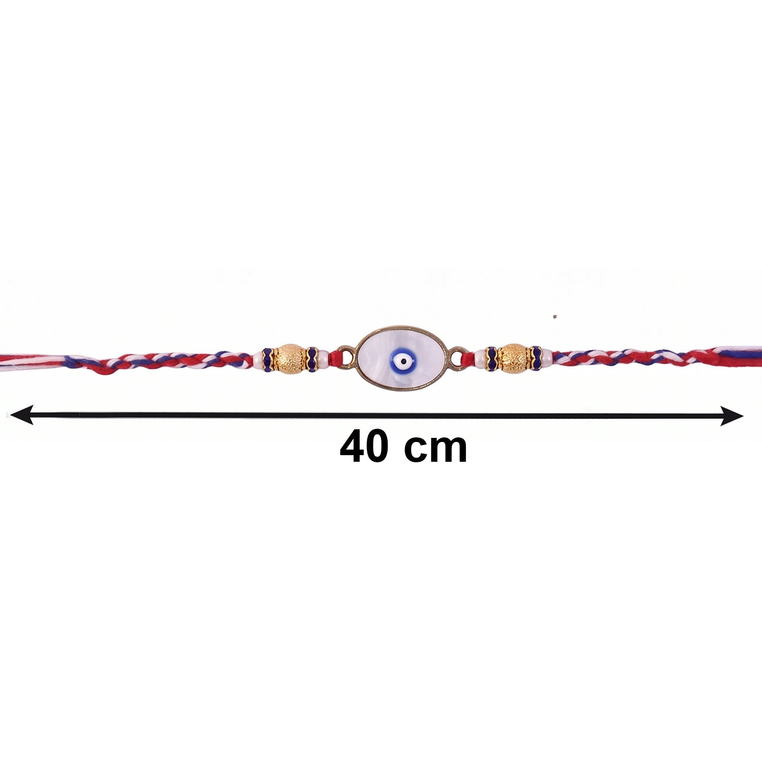 Evil Eye Bhabhi Rakhi thread and latkan detail