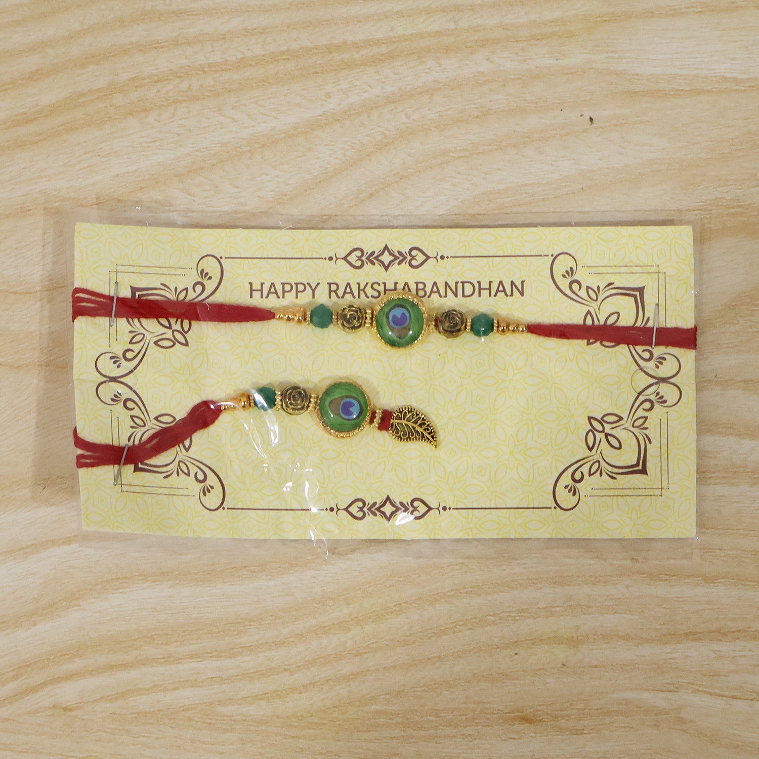Premium Evil Eye Peacock Bhabhi Rakhi with embroideries