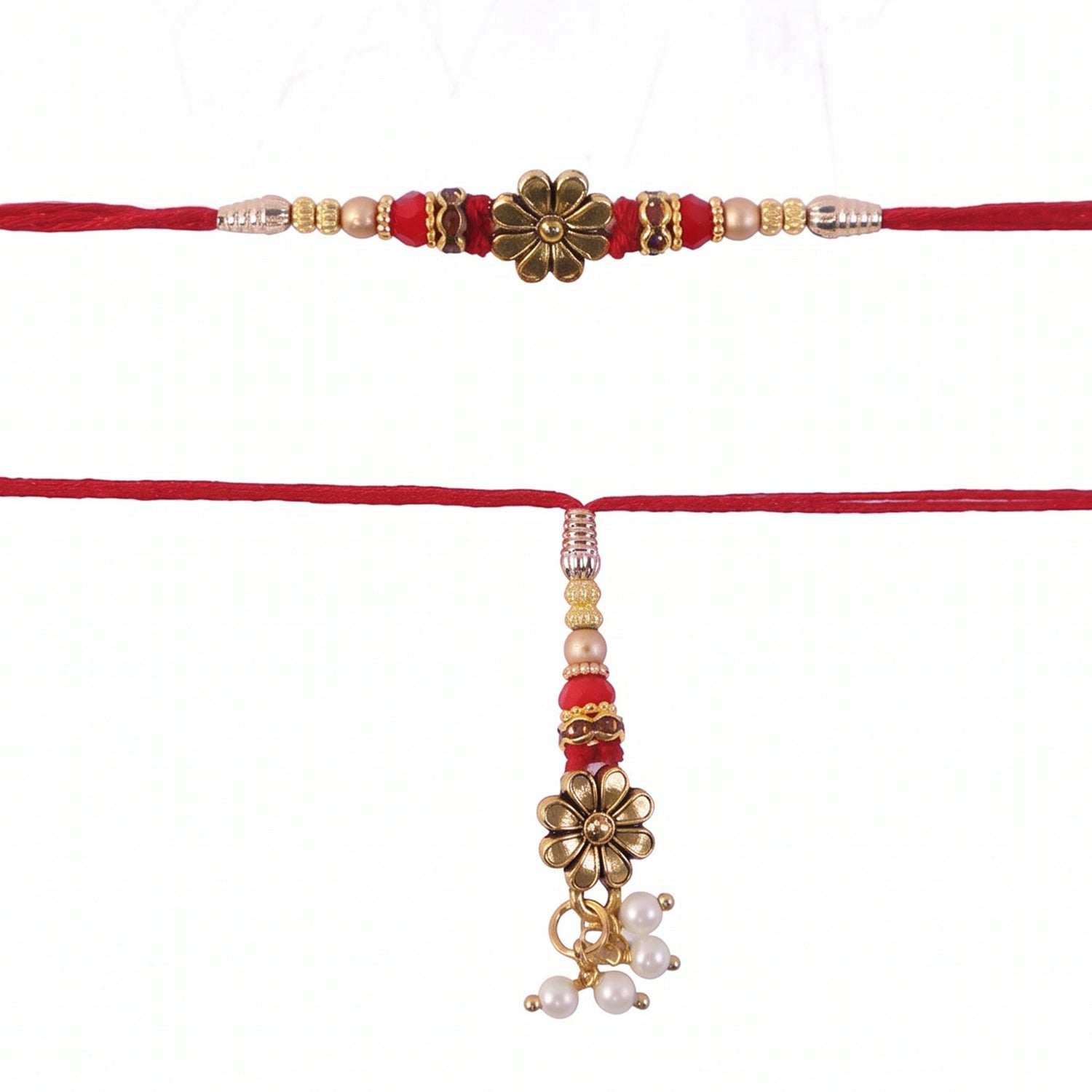 Floral Pearl Bhabhi Rakhi packaging and presentation