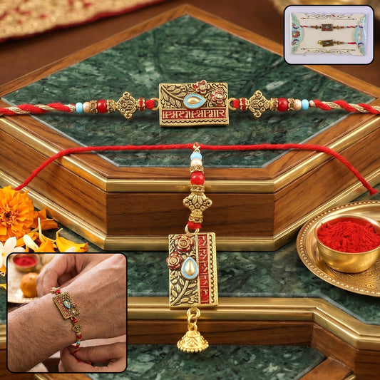 Traditional Antique Floral Designer Rakhi