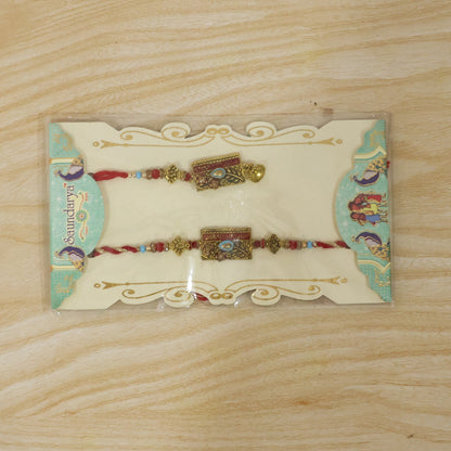Complete View of Traditional Floral Designer Bhabhi Rakhi