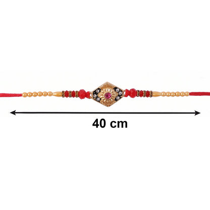 Designer Rakhi with traditional Pearl Jhumka embellishment
