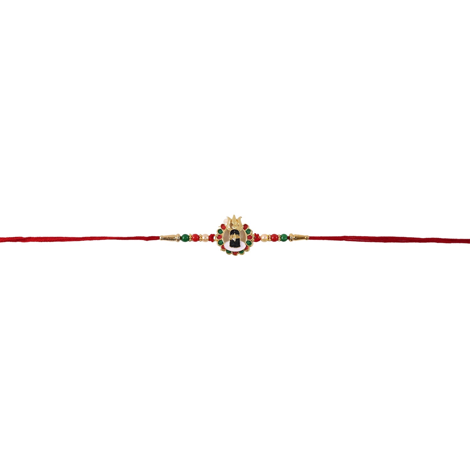 Shivling Design Rakhi with Colorful Beads (1 Pc)