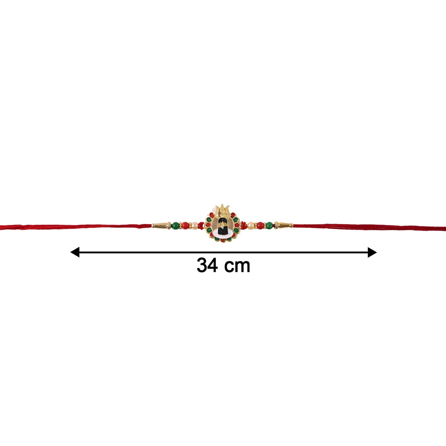 Shivling Design Rakhi with Colorful Beads (1 Pc)