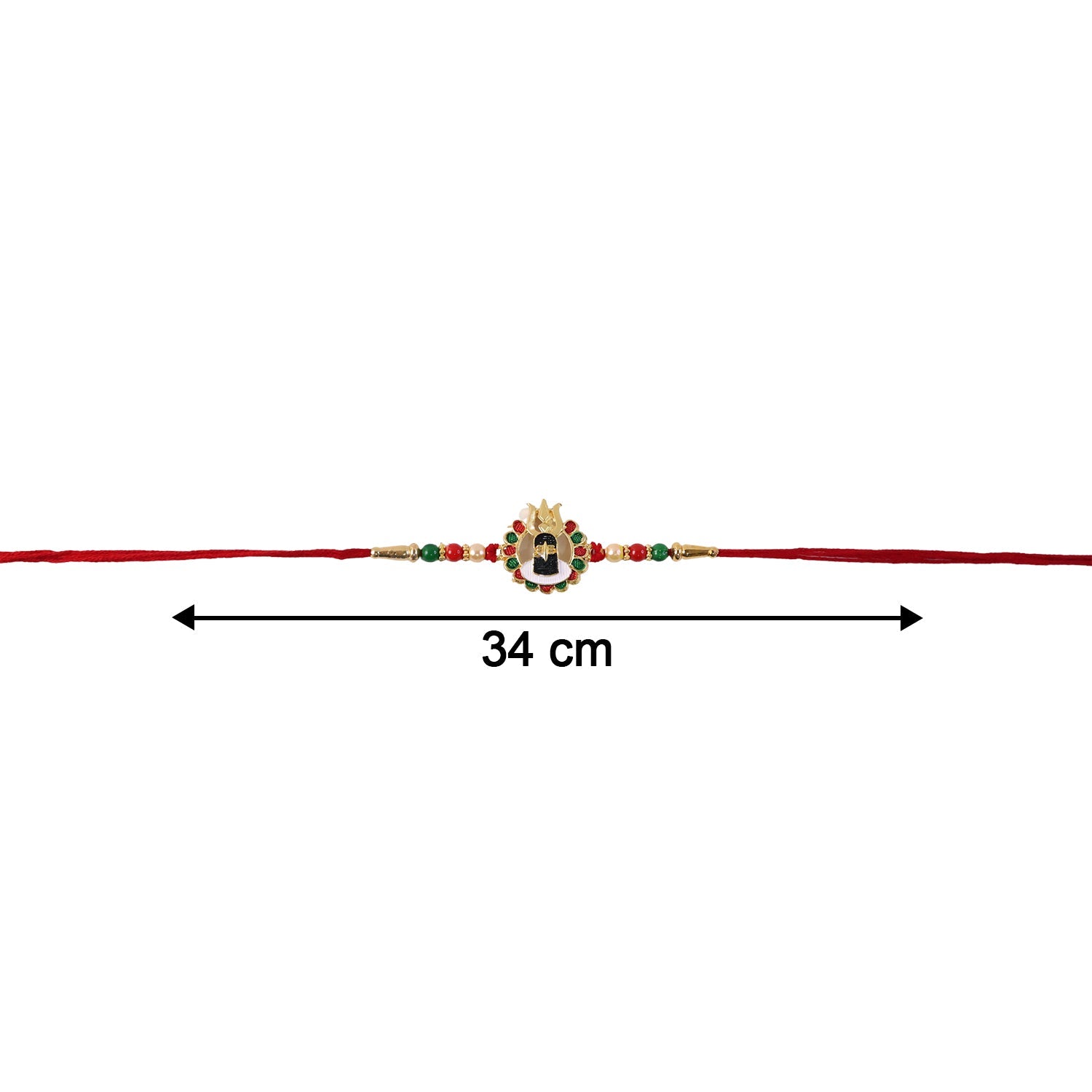 Shivling Design Rakhi with Colorful Beads (1 Pc)