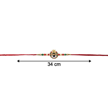 Shivling Design Rakhi with Colorful Beads (1 Pc)