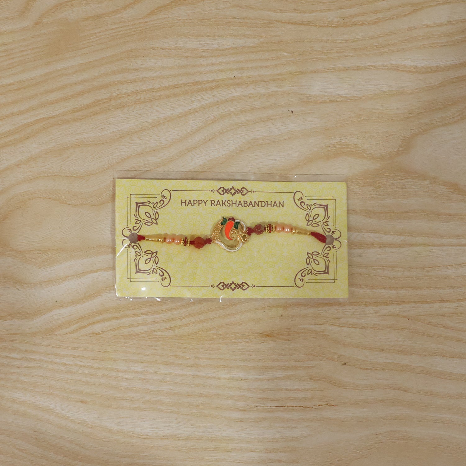 Soft thread of Ganesh Design Rakhi for comfortable wear