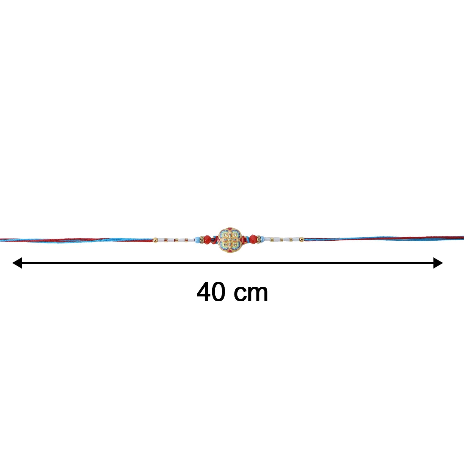 Multicolor Floral Design Rakhi with Beads (1 Pc)