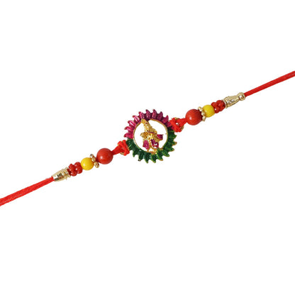 Traditional Circular Design Rakhi with Beads (1 Pc)