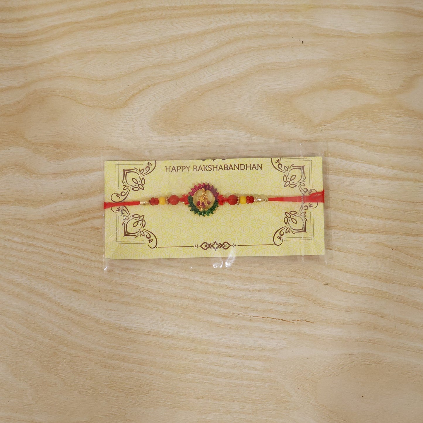 Traditional Circular Design Rakhi with Beads (1 Pc)