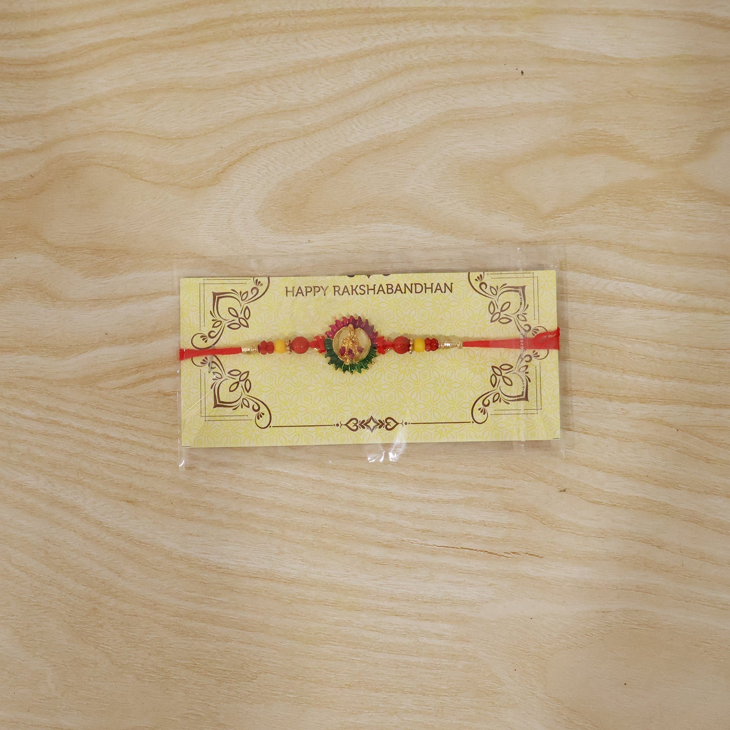 Traditional Circular Design Rakhi with Beads (1 Pc)