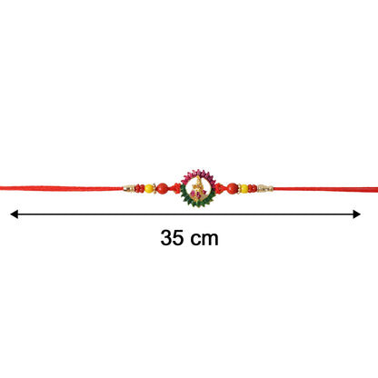 Traditional Circular Design Rakhi with Beads (1 Pc)