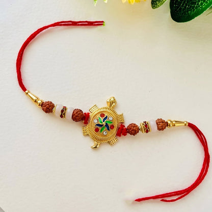 Lightweight and decorative Rakhi with turtle design