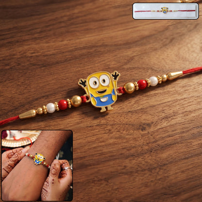 Cute Cartoon Character Rakhi with Beads (1 Pc)