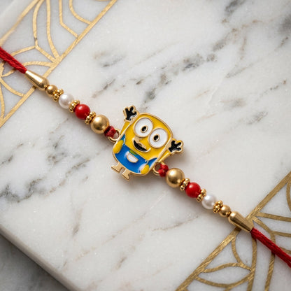 Cute Cartoon Character Rakhi with Beads (1 Pc)