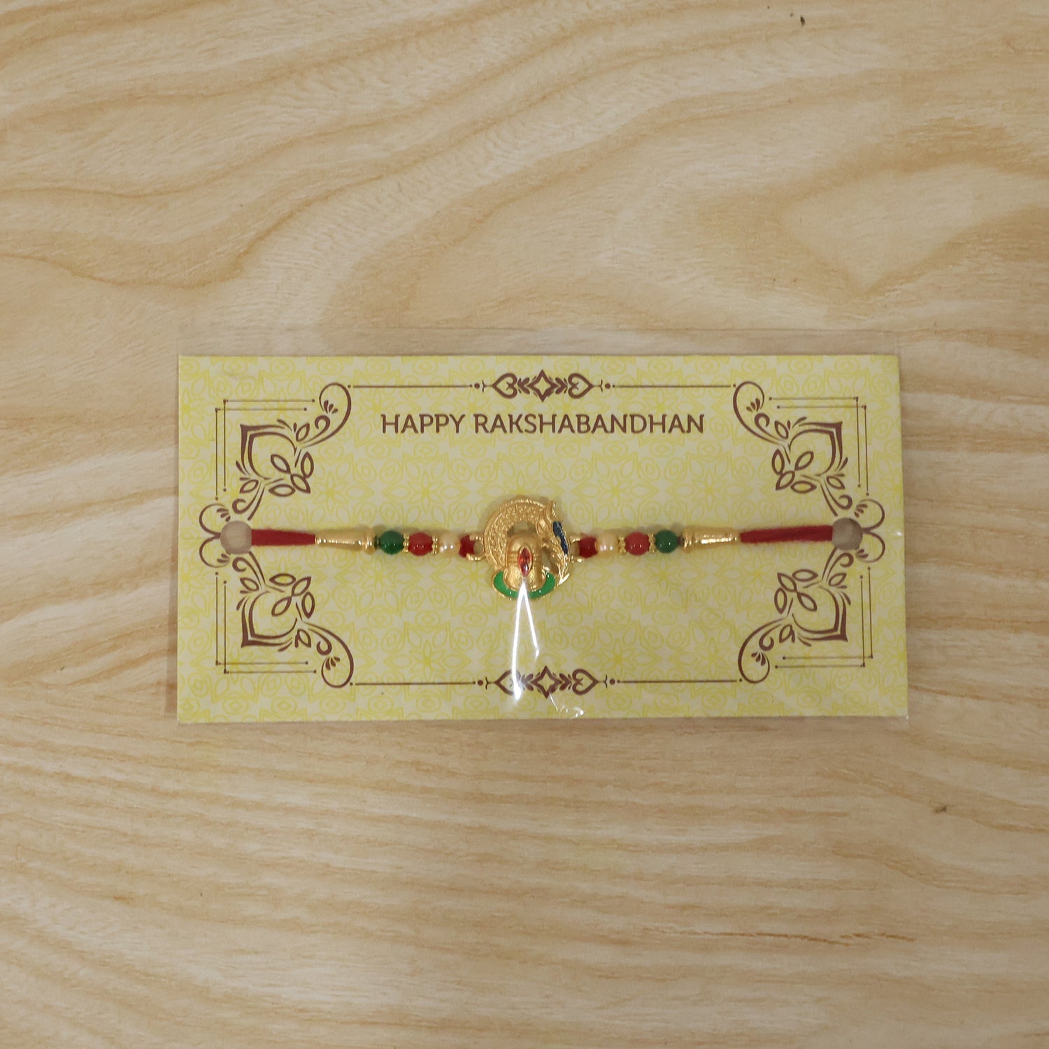 Complete set of Shivling Design Rakhi with beads