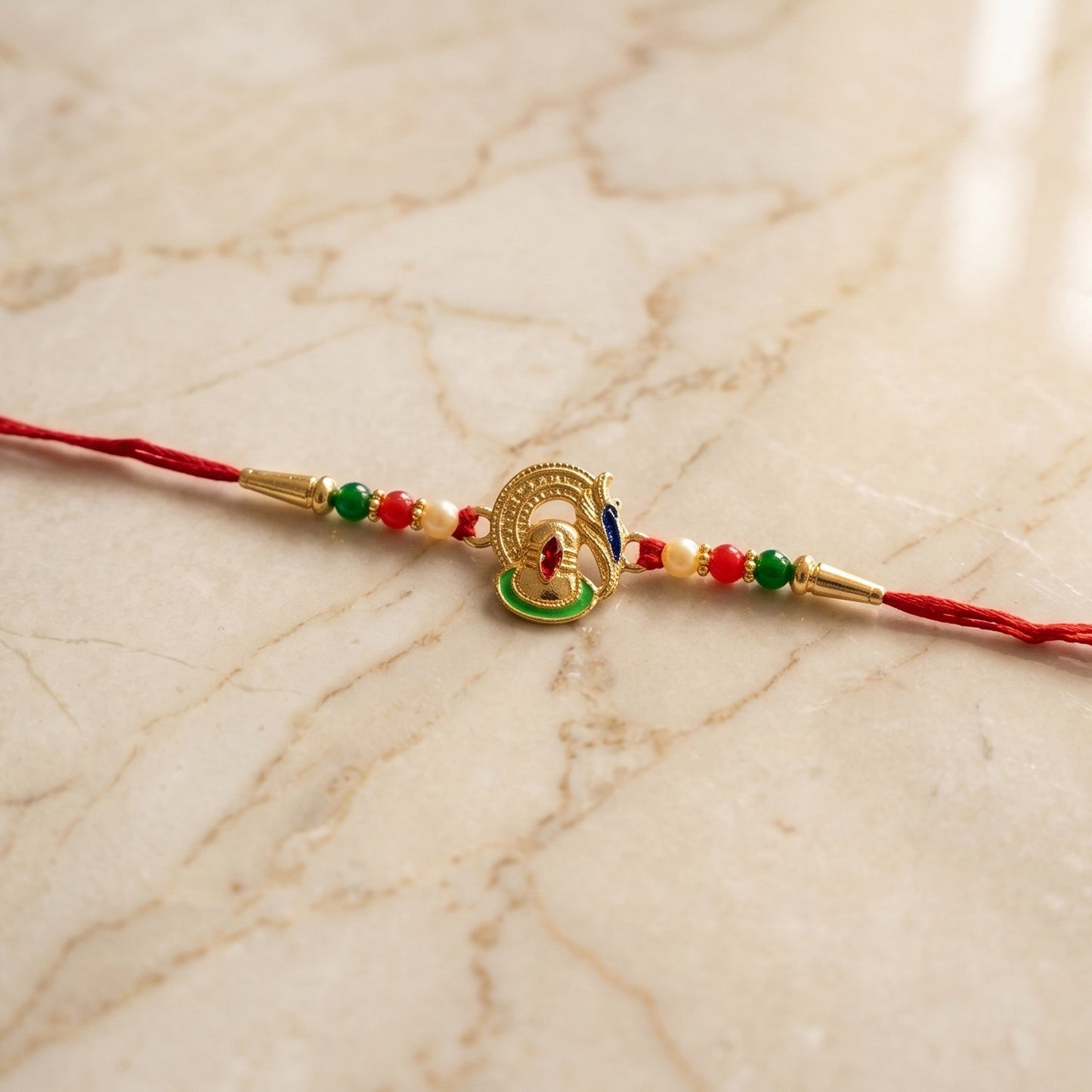 Soft thread Shivling Rakhi for comfortable wear