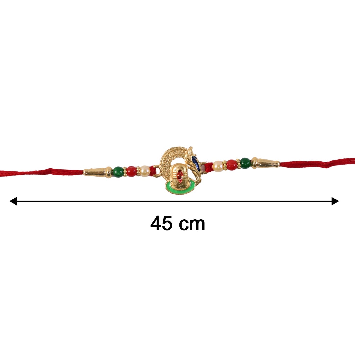 Shivling Rakhi detailed centerpiece with beads